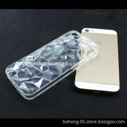 TPU Case for iPhone 5S, 3D Pattern, Various Colors Available